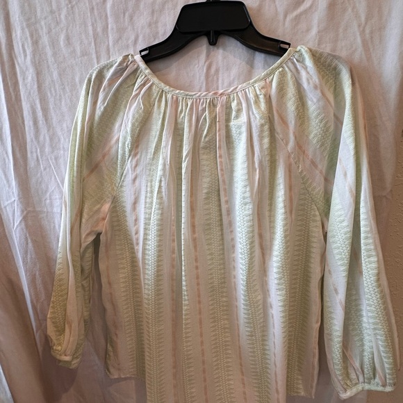 Philosophy Light Green and Pink Blouse - Picture 5 of 7